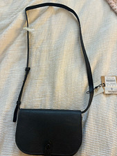 Massimo Dutti Black Small Crossbody Bag, Adjustable Strap