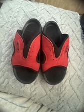 Oakley Supercoil Slide Sandals Red and Black
