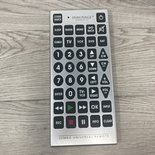 Jumbo Universal TV Remote Control For 8 Devices Reduces Eye Strain DVD Cable VCR
