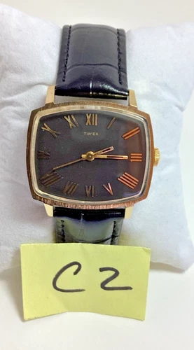 1972 Men’s Timex Mercury 34MM Mechanical Roman Watch 161602472 Serviced New Band