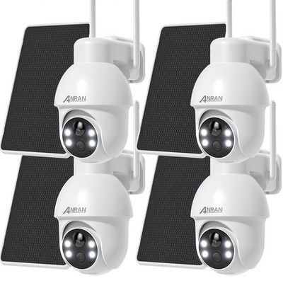 ANRAN 8MP WLAN Solar/Akku Kabellose Überwachungskamera Aussen Home PTZ Kameras