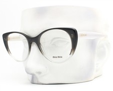 Miu Miu Eyeglasses Glasses VMU 06T 114-1O1 Shimmery Dark Gray to Clear w/pouch