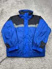 Columbia Jacket Men Large Blue Black Bugaboo Interchange Omni-Tech 3-in-1 Fleece