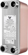 Brazed Plate Heat Exchanger Stainless Steel SS316L 3"X8" 26 Plates 3/4" MPT 210,
