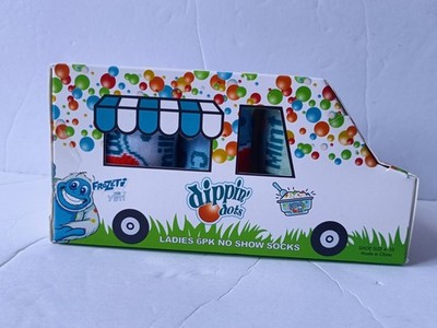 Dippin' Dots Ladies 6-Pack No Show Socks Set Ice Cream Truck
