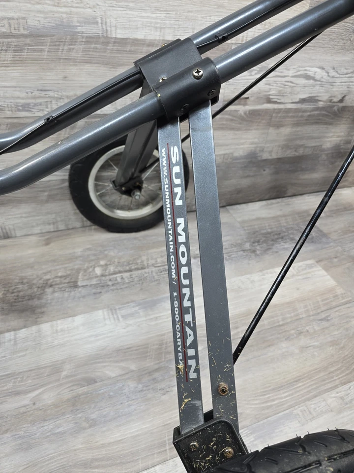 Sun Mountain Speed Cart Push Pull Golf Collapsible 3 Wheel with Brake Gray - Image 3 of 4