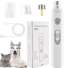 Electric Dog Nail Grinder – USB Rechargeable Pet Nail Trimmer, Painless & Low-