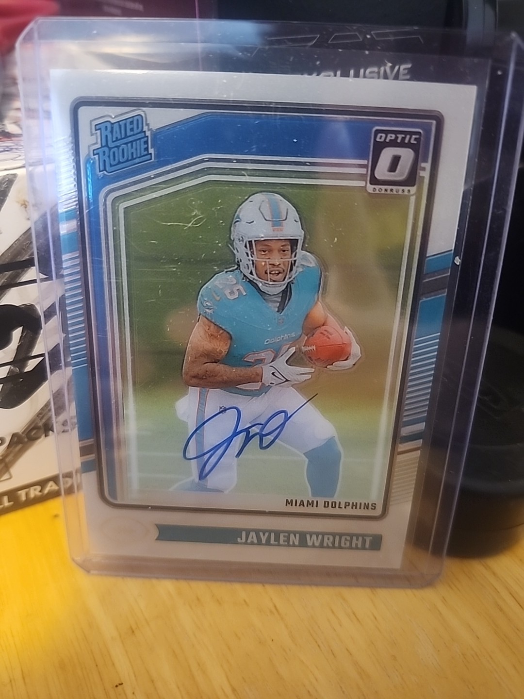 2024 Optic Football Rated Rookie Jaylen Wright On Card Auto /325 #249