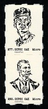JIM BUNNING - JIM O'ROURKE Uncut 2-Card Panels RARE MICRO Cards