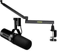 Shure SM7dB Active Dynamic Microphone with Low-profile Desk Boom Stand