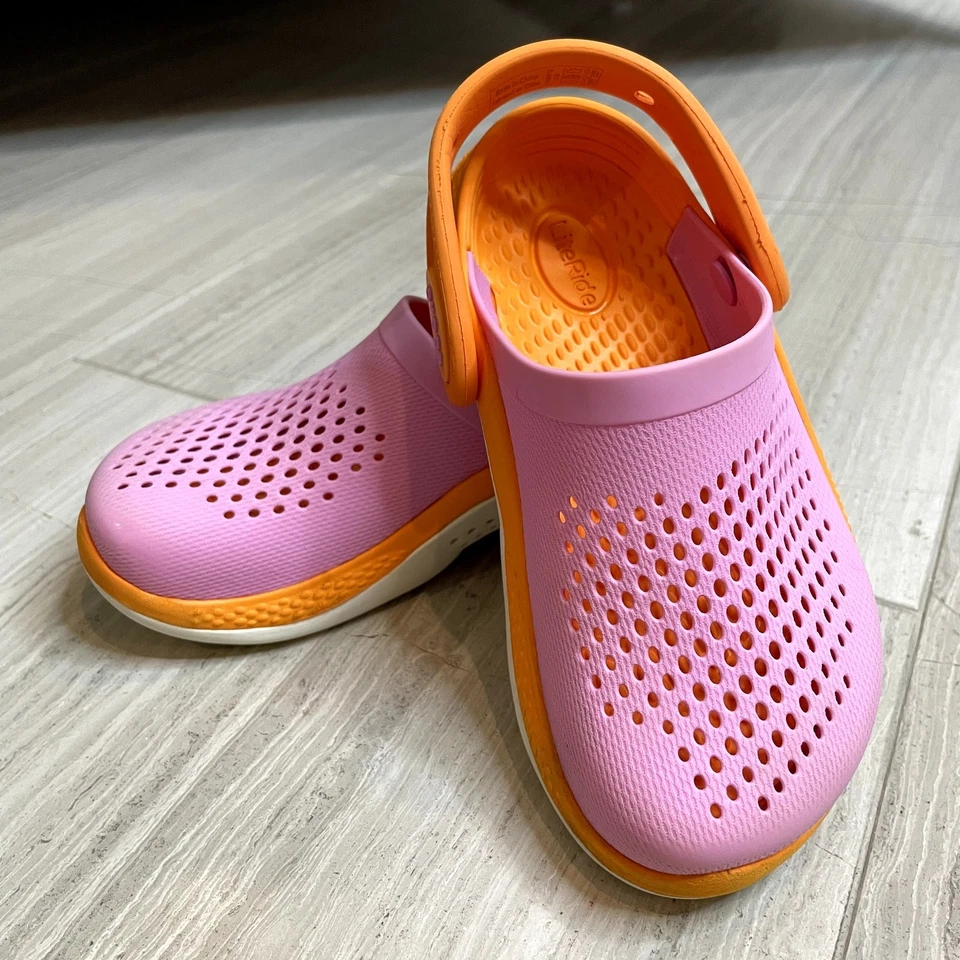 Crocs Toddlers LiteRide 360 Clog Water Shoes Dual Tone Taffy Pink Orange C10 - Image 2 of 4