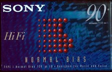1 SONY NORMAL BIAS 90 MINUTE BLANK CASSETTE BRAND NEW SEALED
