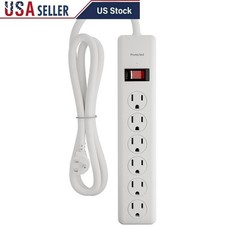 6 Outlet Surge Protector Power Strip W/ 4ft Cord Mountable Safety Switch New