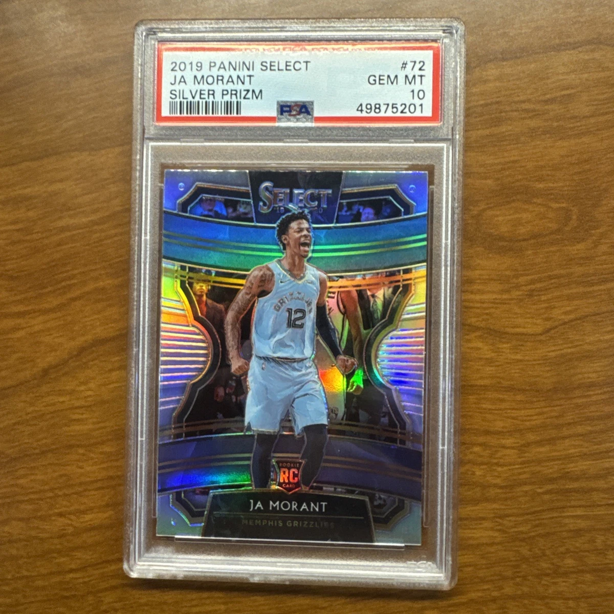 Ja Morant 2019-20 Panini Select Silver Prizm #72 RC Rookie PSA 10 
