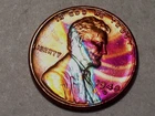 1948-D @ Awesome*Rainbow toning on this old penny. 115