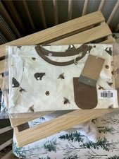 *New In Bag* Kyte Baby 5T Long Sleeve Toddler Crew Neck Tee In Honey Bear