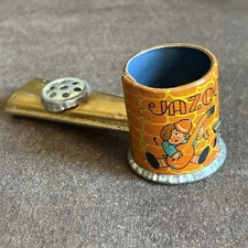 Vintage Tin Kazoo Jazoo Pipe Whistle 2 7/8 In Long