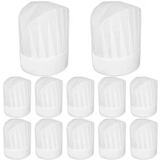 12 Pack Chef Hats for Kids, Disposable Paper Chefs Hat Bulk DIY Kids Chef Cap...