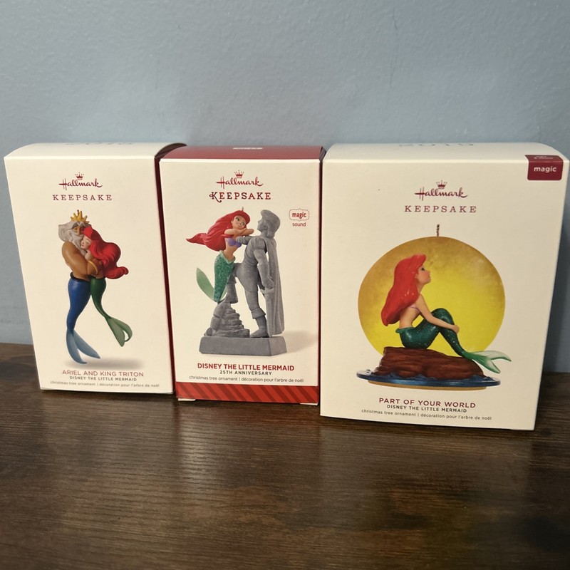 Hallmark Keepsake Ariel Little Mermaid Rare Ornaments New In Box NIB 2014-2019