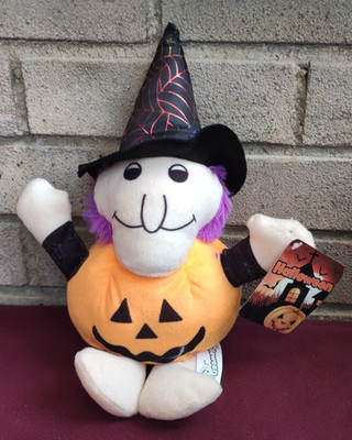 Halloween Kürbis Hexe Plüsch 11 Zoll groß - neu mit Etikett - Whitehouse Freizeit