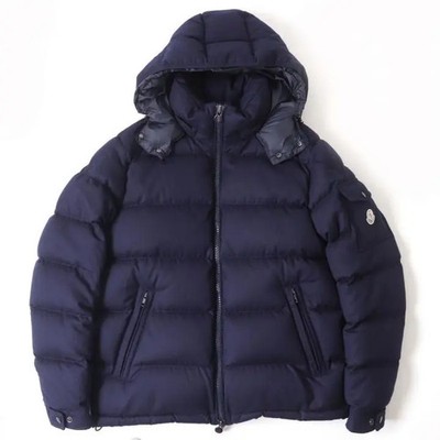 Moncler Montgenevre Wool Down Jacket Men s XS Navy Hooded Puffer Coat Italy