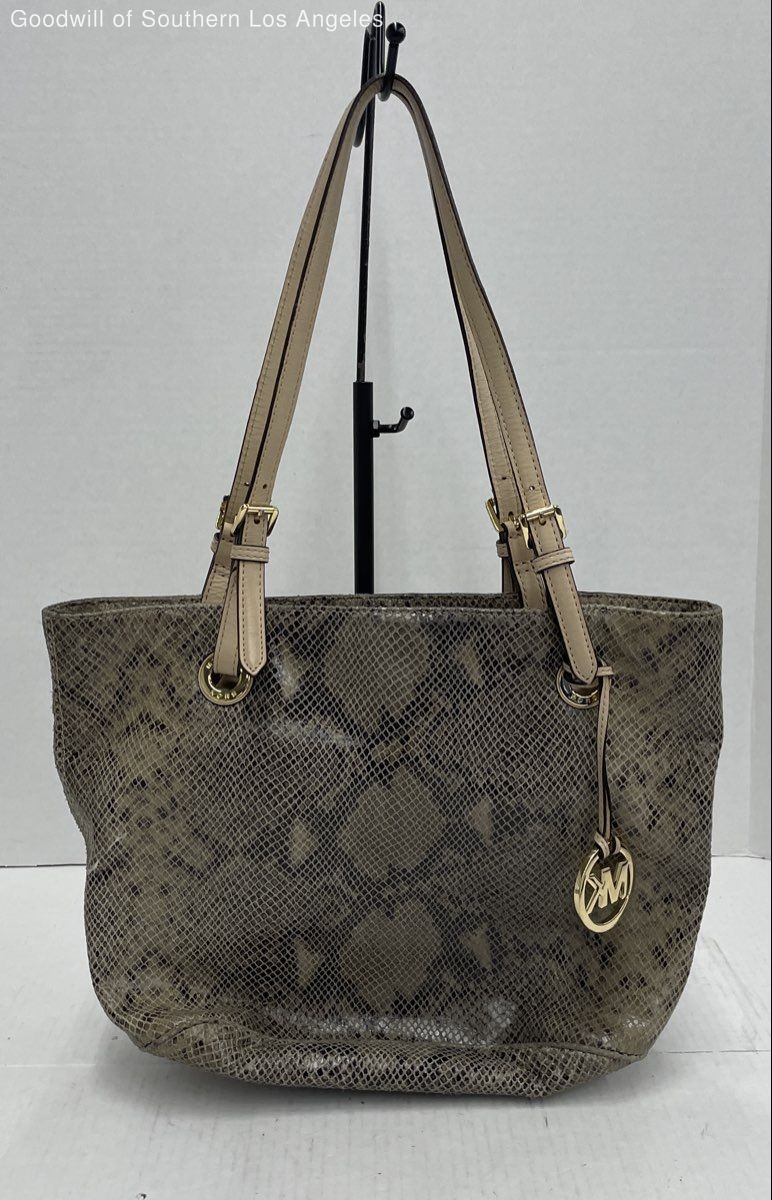 Michael Kors Women's Large Snakeskin Python Print… - image 1
