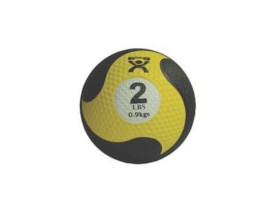 CanDo Firm Medicine Ball for Enhanced Athletic Training 8'' Dia 2 Lbs Yellow