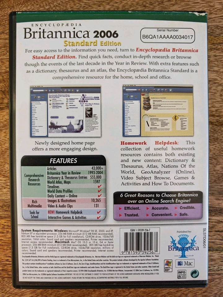Encyclopedia Britannica 2006 Standard Edition - Windows CD-ROM  - Image 2 of 4