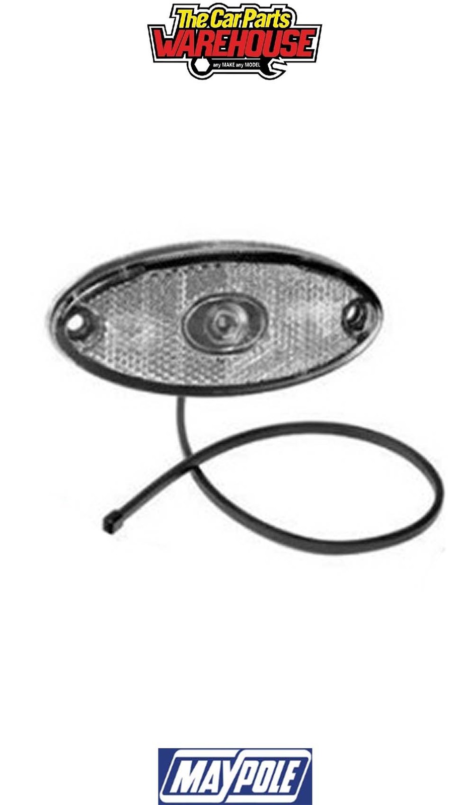 Maypole P31690905 Aspock 12V Front Clear Flatpoint 2 LED Marker Lamp