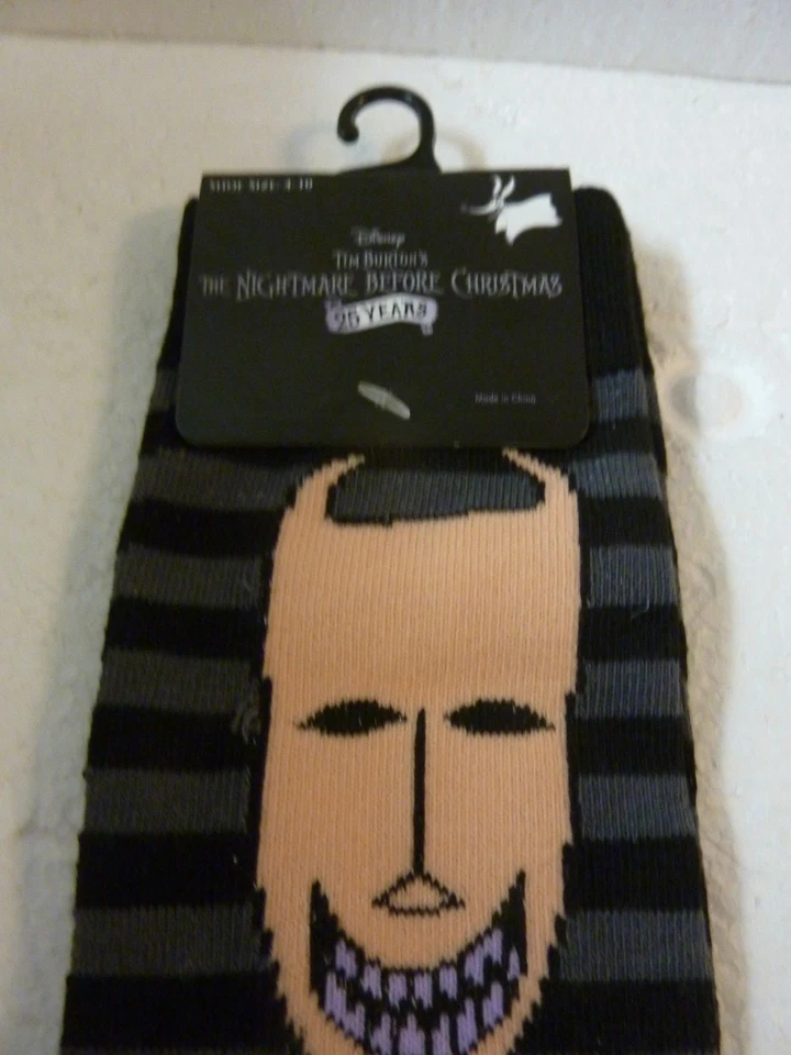 Nuevo Disney PESADILLA ANTES DE NAVIDAD Damas Calcetines Rodilla Bloqueo Choque Barril S-20 Foto 2 de 2