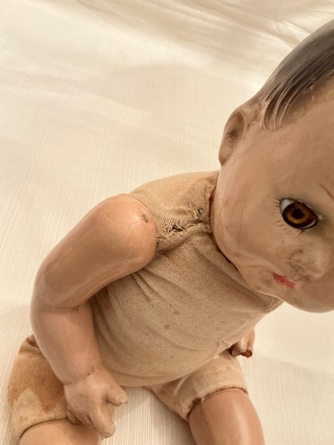 R & B Composition and cloth Baby doll Sleep Eyes needs TLC - Picture 8 of 8