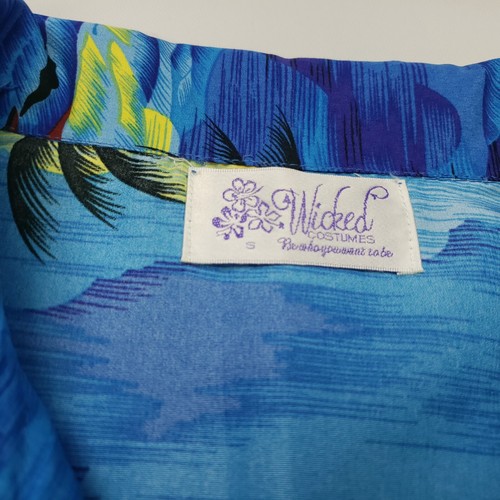 Hawaiian Shirt Hula Vintage S Fits Like MEDIUM (Loose) Relaxed Fit Open Collar - Picture 9 of 13