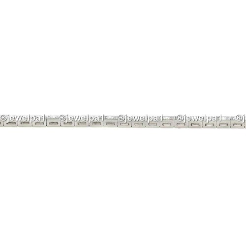 7" inch Long Tennis Bracelet 7 Carat Round Brilliant Cut Solid 14K White Gold - Picture 10 of 12