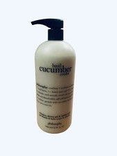 BRAND NEW 32 oz JUMBO PHILOSOPHY BASIL CUCUMBER COOLER 3-IN-1 SHOWER GEL W/ PUMP