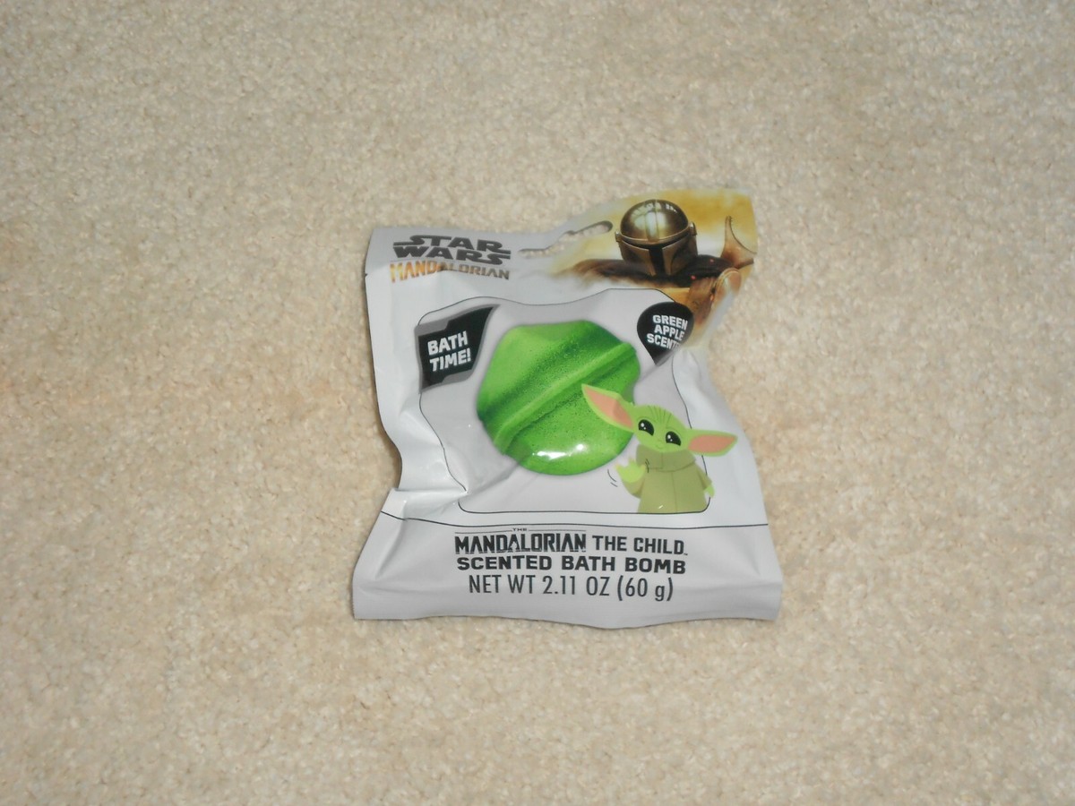 NEW, STAR WARS MANDALORIAN BABY YODA SCENTED BATH BOMB GREEN APPLE