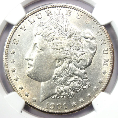 1901-S Morgan Silver Dollar $1 Coin - Rare Date - Certified NGC AU Details