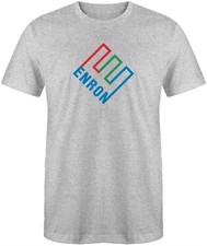 Enron Energy Logo Light Grey 50/50 T-Shirt - Sizes S-XL