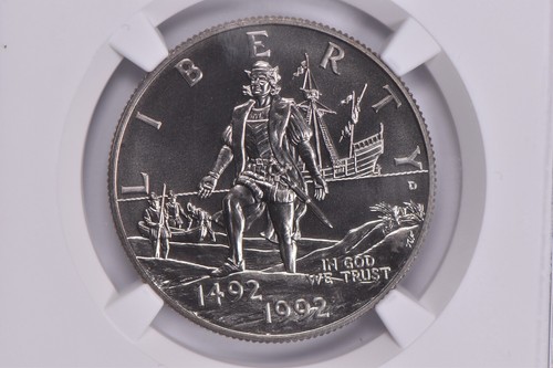 Mint State 9.9 1992-D Columbus Commemorative Half Dollar NGC X NGCX - Picture 3 of 5