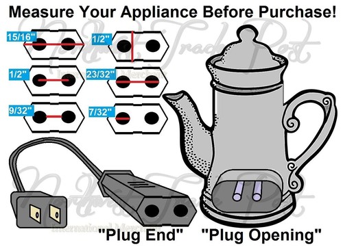 2-Prong Power Cord for Salton Maxim Electric Food Warming Tray Model WT-46 WT-48 - Picture 39 of 43