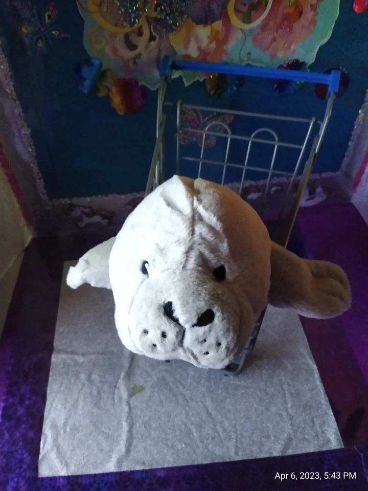 🦄Ganz / Webkinz "Manatee" Sea Cow Gray Color HM229 13" Plush! *READ* - Image 2 of 4