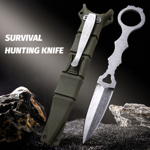 Neu 440C Klinge Ganzstahlgriff Nylonscheide Survival Jagdmesser - 22 - Bild 2 von 14