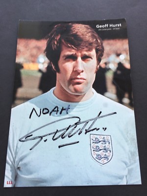 GEOFF HURST England Weltmeister 1966 signed AGON BigCard 15x21 Autogramm RARITÄT