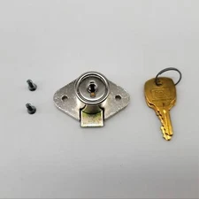 National C8803 Drawer Lock Polished Chrome 7/8" Diameter 15/16 Length Keyed Diff