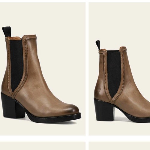 Frye Jean Chelsea Leder Bootie in Stein Größe 9 Neu ohne Etikett - Bild 3 von 15