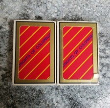 Vintage Knights of Columbus Playing Pinochle Card Decks Old Fraternal Society