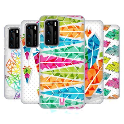 HEAD CASE DESIGNS GEOMETRIC FEATHERS SOFT GEL CASE FOR HUAWEI PHONES 4