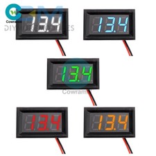4.5-30V DC Voltmeter 0.56" LED Panel 3-Digit Display Voltage Meter 2-Wire Gauge
