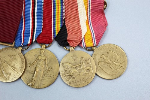 Medaglia 5 posti US Navy seconda guerra mondiale - Nominata e datata 1945. YMU1079 - Foto 3 di 8