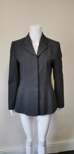 Caroll Women's Jacket Wool Blend Grey & Black Work Smart Office Size 40