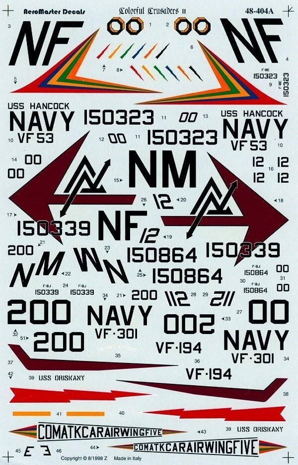 AEROMASTER 48-404 - COLORFUL CRUSADERS 2 - 1/48 DECALS + RESIN PART - Immagine 2 di 4